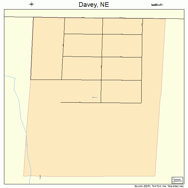 Davey, NE street map