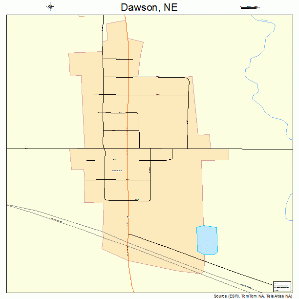 Dawson, NE street map