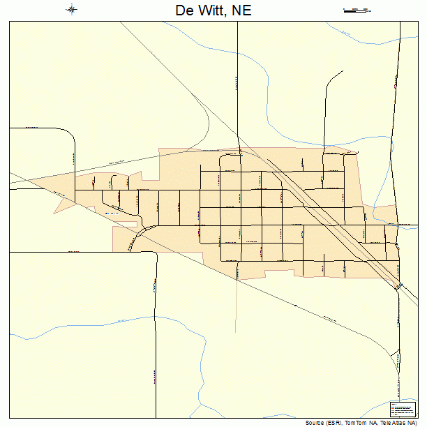 De Witt, NE street map