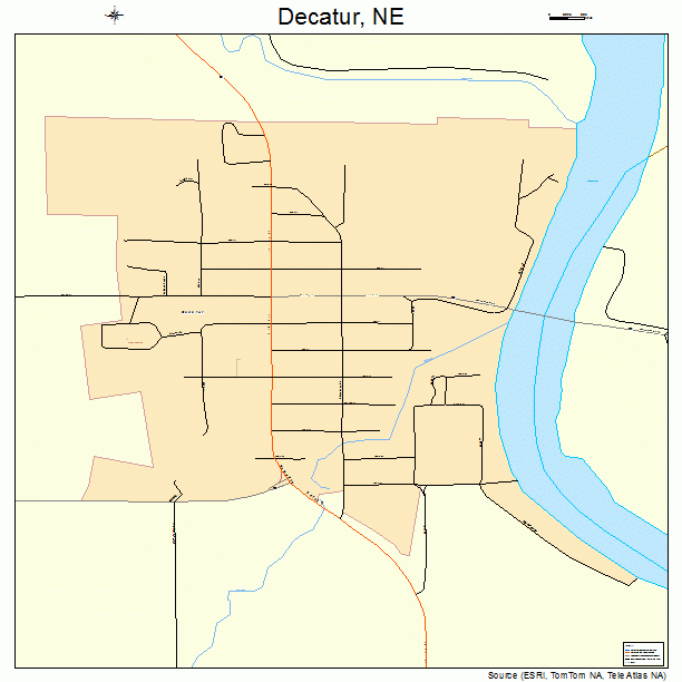 Decatur, NE street map