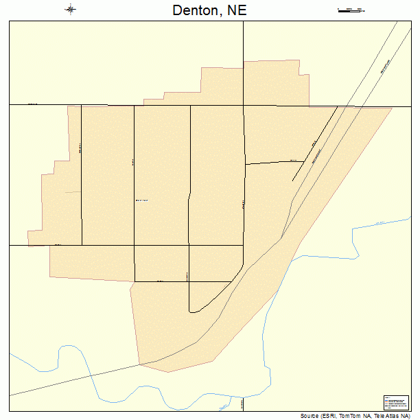 Denton, NE street map