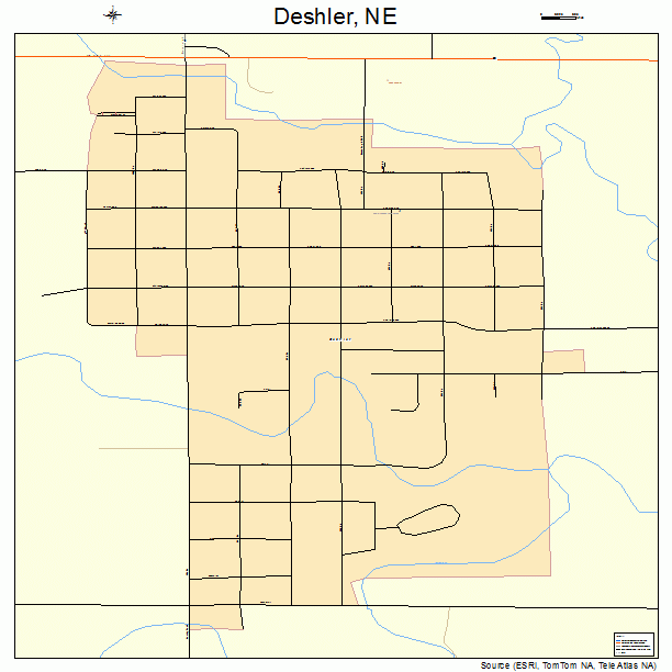 Deshler, NE street map