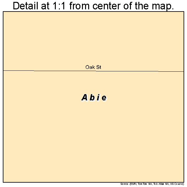 Abie, Nebraska road map detail