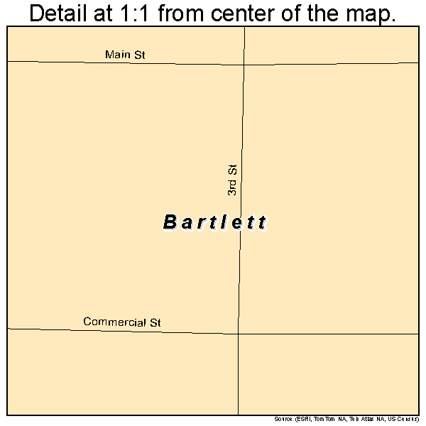 Bartlett, Nebraska road map detail