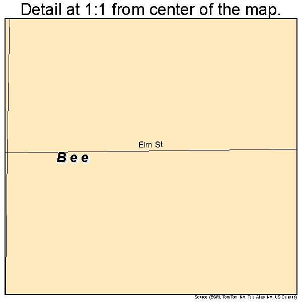 Bee, Nebraska road map detail