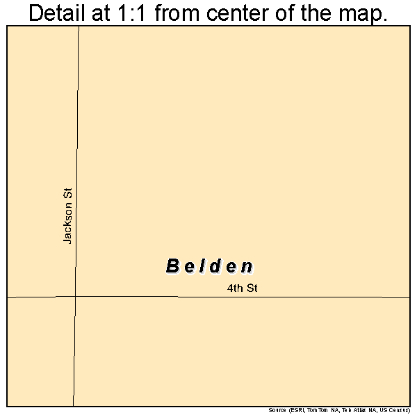 Belden, Nebraska road map detail