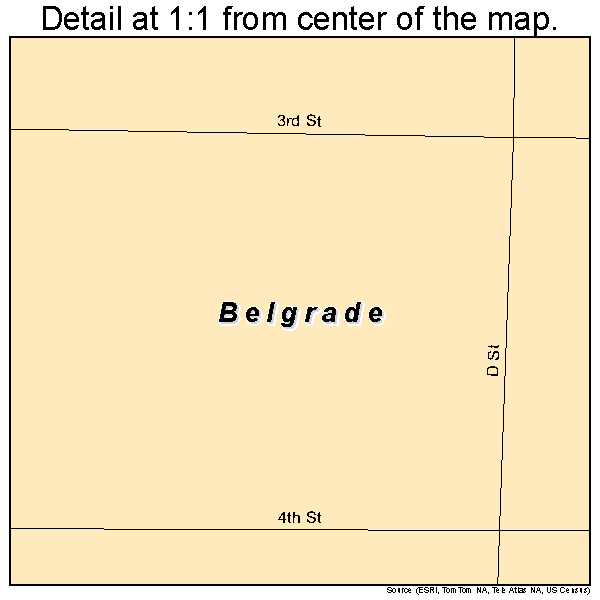 Belgrade, Nebraska road map detail