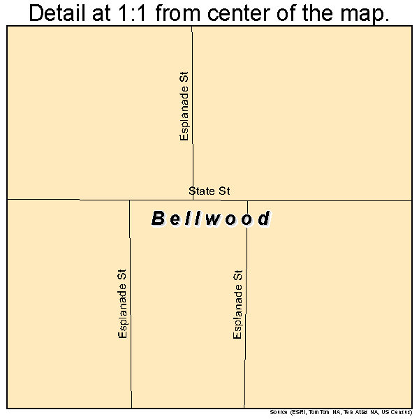 Bellwood, Nebraska road map detail