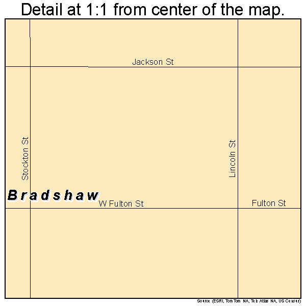Bradshaw, Nebraska road map detail