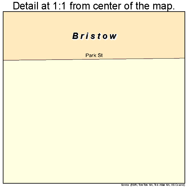 Bristow, Nebraska road map detail