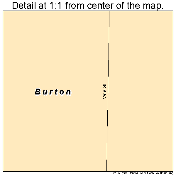 Burton, Nebraska road map detail