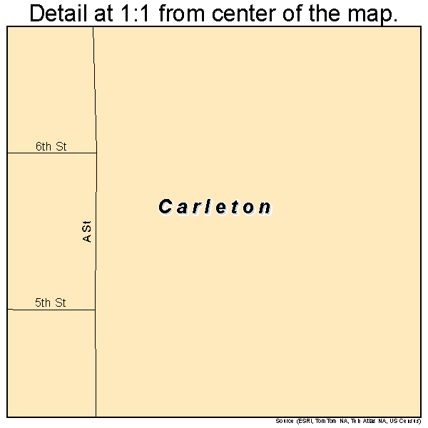 Carleton, Nebraska road map detail