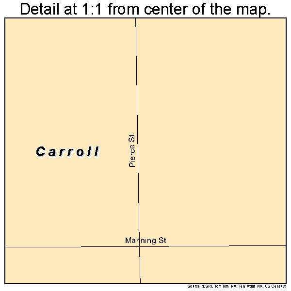 Carroll, Nebraska road map detail
