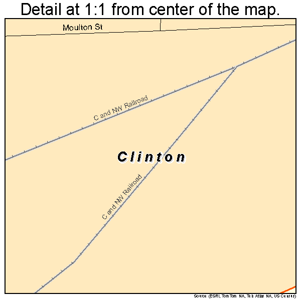 Clinton, Nebraska road map detail