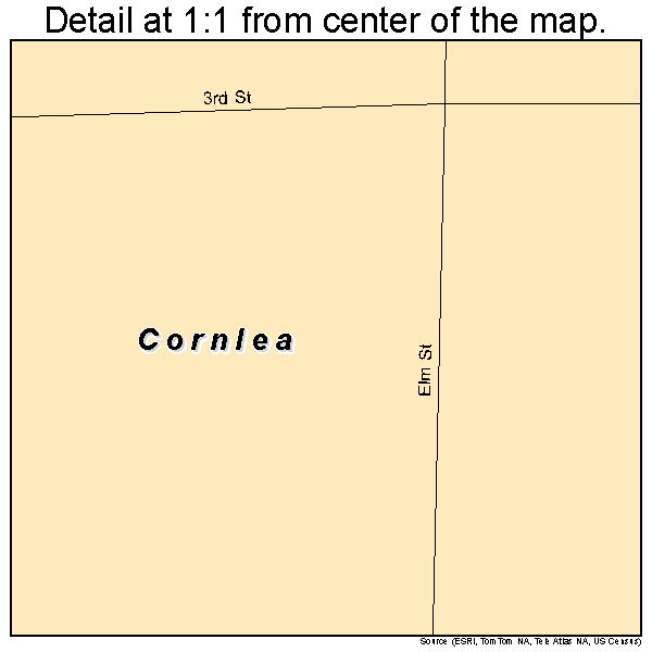 Cornlea, Nebraska road map detail
