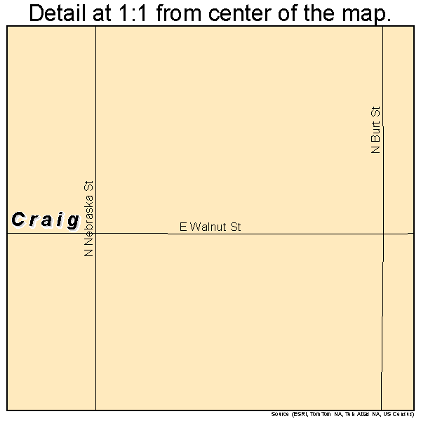 Craig, Nebraska road map detail
