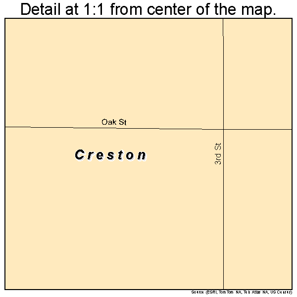 Creston, Nebraska road map detail