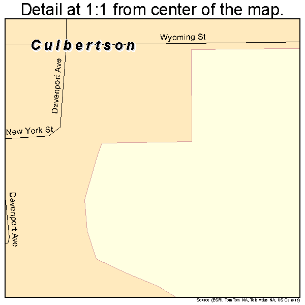 Culbertson, Nebraska road map detail