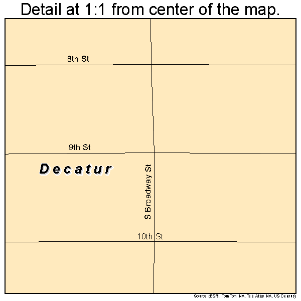 Decatur, Nebraska road map detail