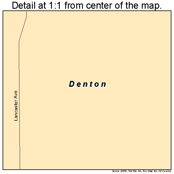 Denton, Nebraska road map detail