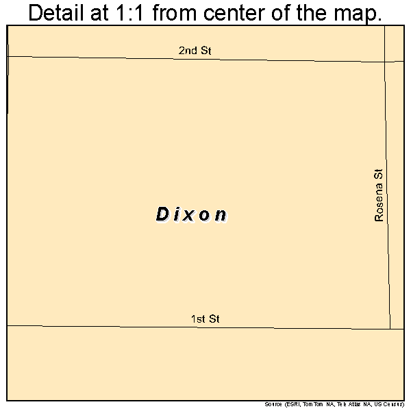 Dixon, Nebraska road map detail