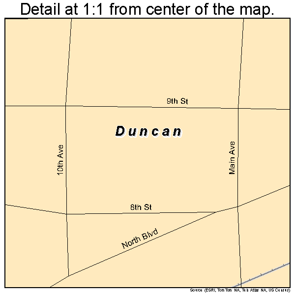 Duncan, Nebraska road map detail