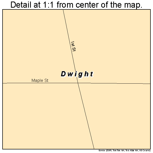 Dwight, Nebraska road map detail