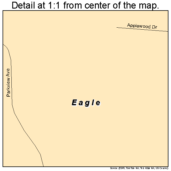 Eagle, Nebraska road map detail