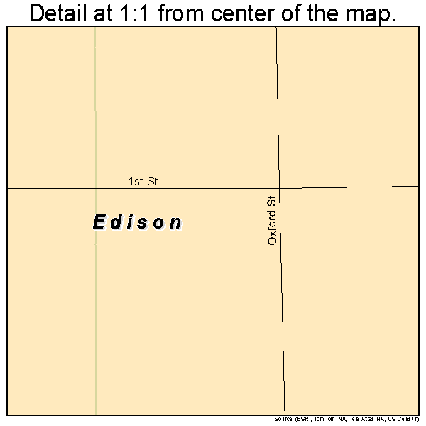 Edison, Nebraska road map detail