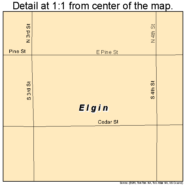 Elgin, Nebraska road map detail