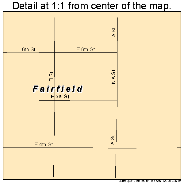 Fairfield, Nebraska road map detail