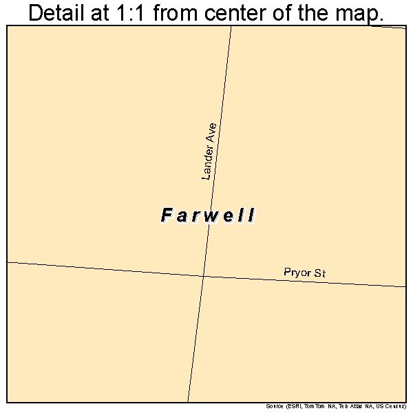 Farwell, Nebraska road map detail