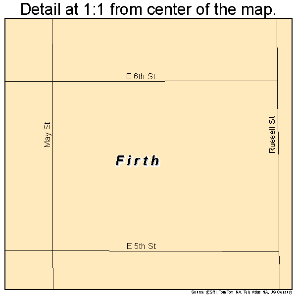 Firth, Nebraska road map detail