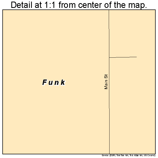 Funk, Nebraska road map detail