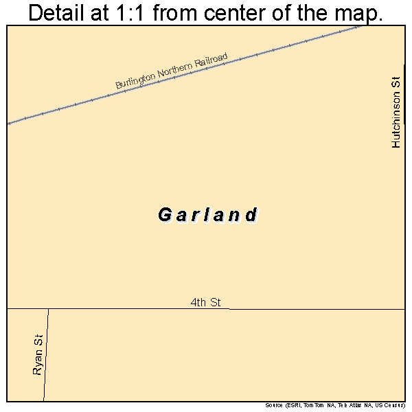 Garland, Nebraska road map detail