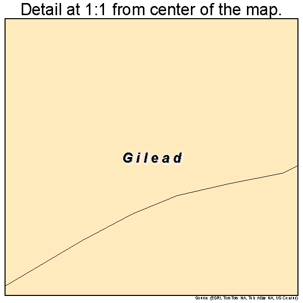 Gilead, Nebraska road map detail