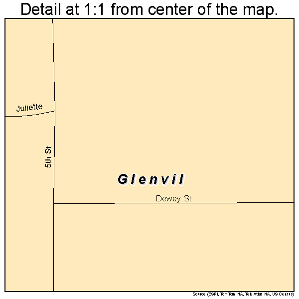 Glenvil, Nebraska road map detail