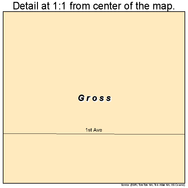 Gross, Nebraska road map detail