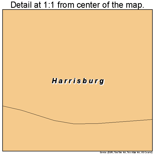 Harrisburg, Nebraska road map detail