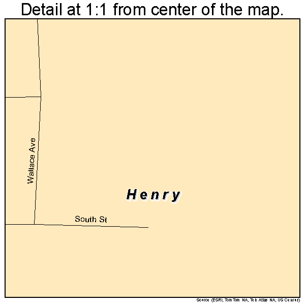 Henry, Nebraska road map detail