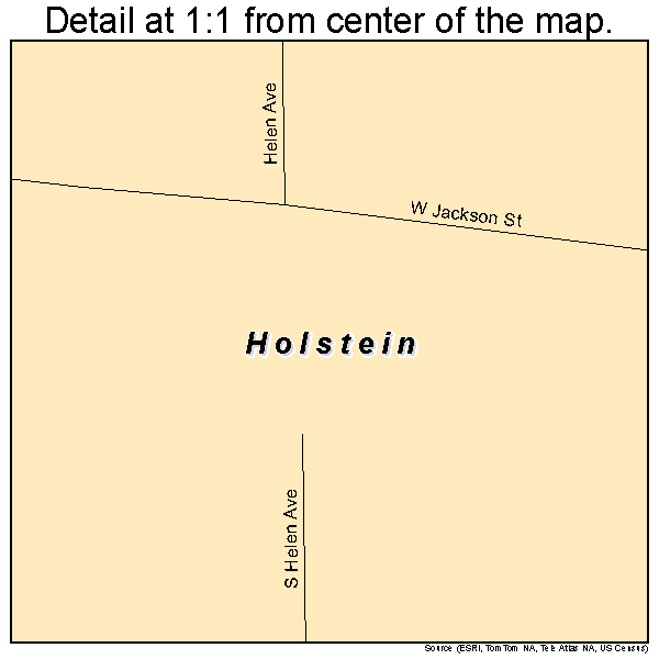 Holstein, Nebraska road map detail