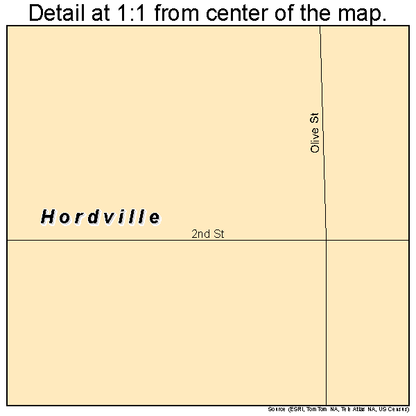 Hordville, Nebraska road map detail