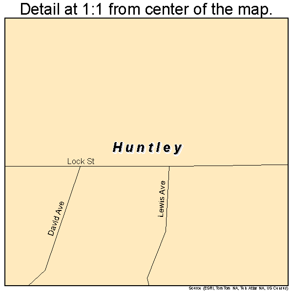 Huntley, Nebraska road map detail