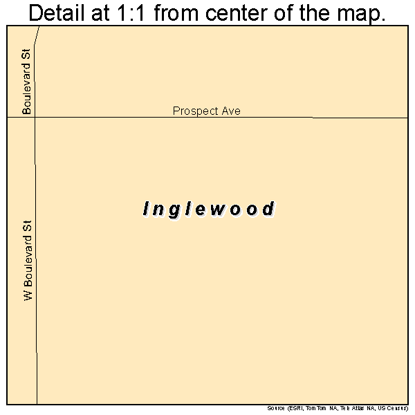 Inglewood, Nebraska road map detail