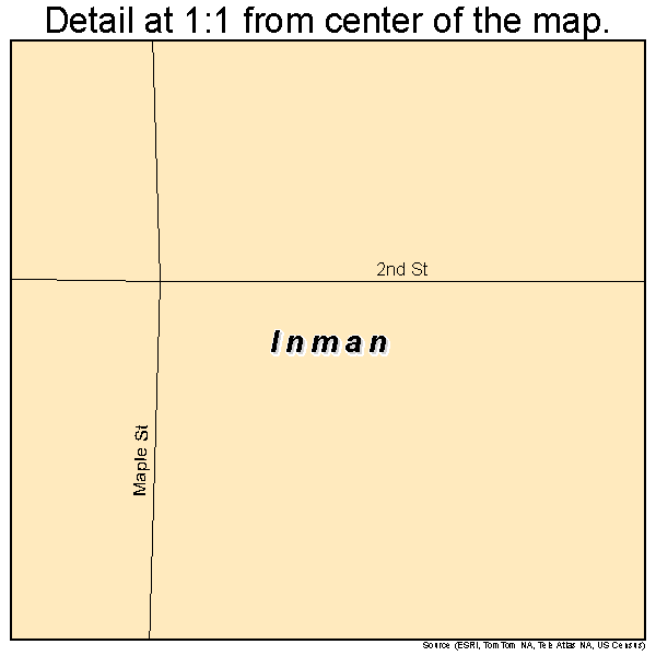 Inman, Nebraska road map detail