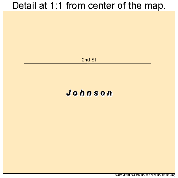 Johnson, Nebraska road map detail