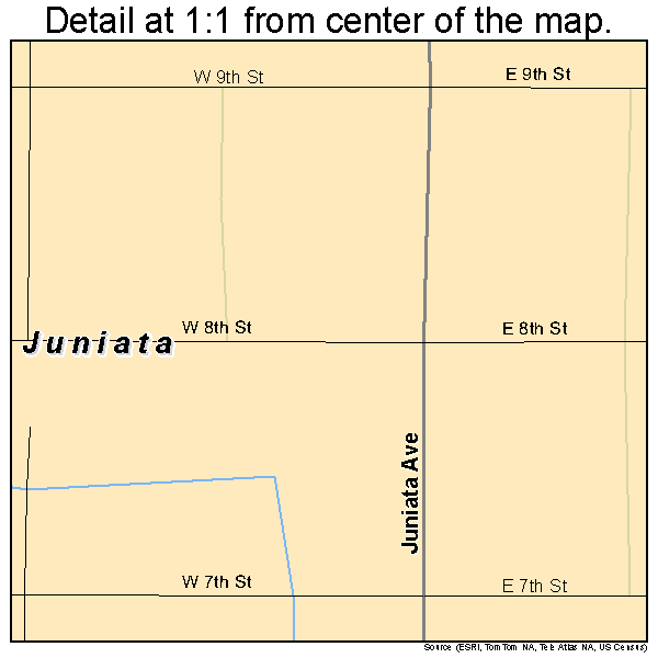 Juniata, Nebraska road map detail