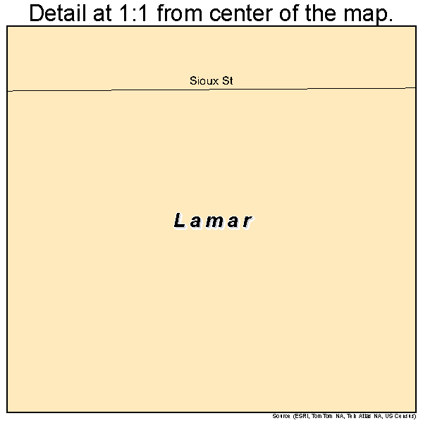Lamar, Nebraska road map detail