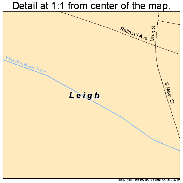 Leigh, Nebraska road map detail