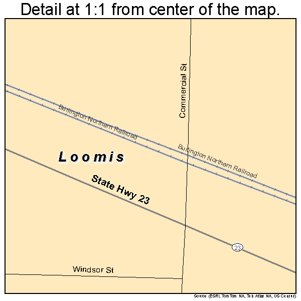 Loomis, Nebraska road map detail